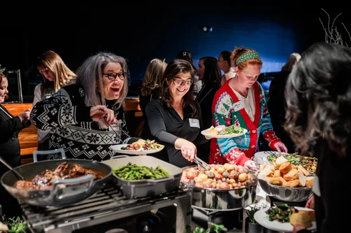 Holiday party dancing at Vehicle Vault Parker Colorado Denver event photographer