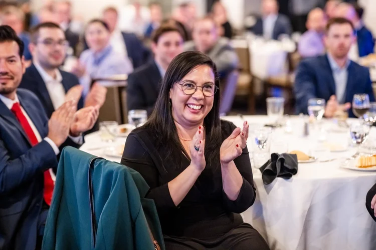 Networking at corporate cocktail hour event photography Inverness Denver Englewood Colorado