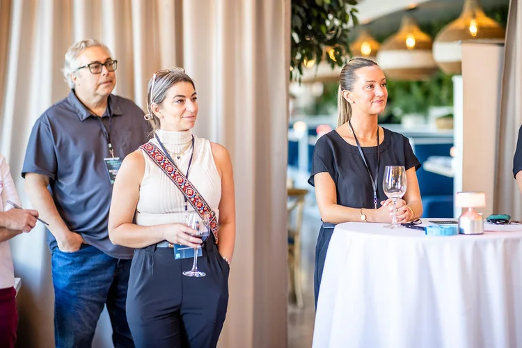 Company networking happy hour photography Denver Colorado corporate event Hampton Social