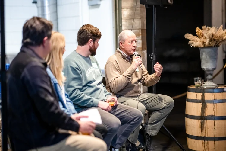 Bartender at Stranahan's Colorado Whiskey distillery bar Denver corporate event