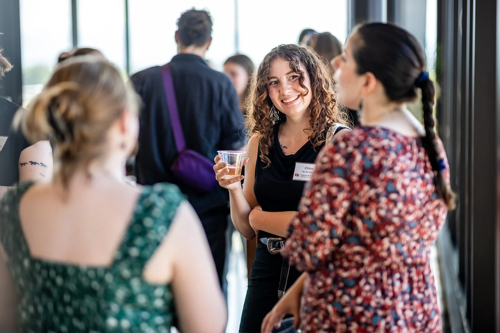 Group photo at University of Denver networking event rooftop terrace Denver Colorado