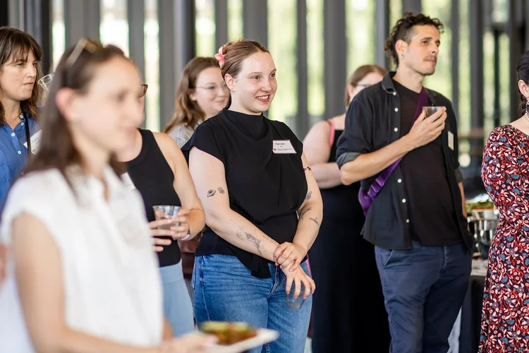 Group gathered for welcome address at University of Denver networking event Denver Colorado